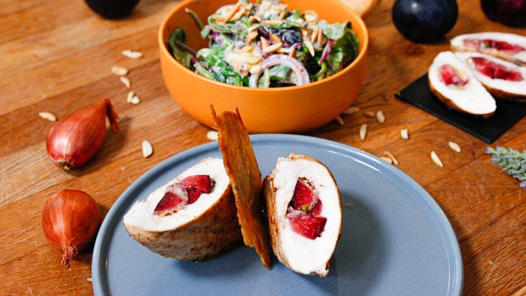 Gefüllte Hähnchenbrust mit Pflaume