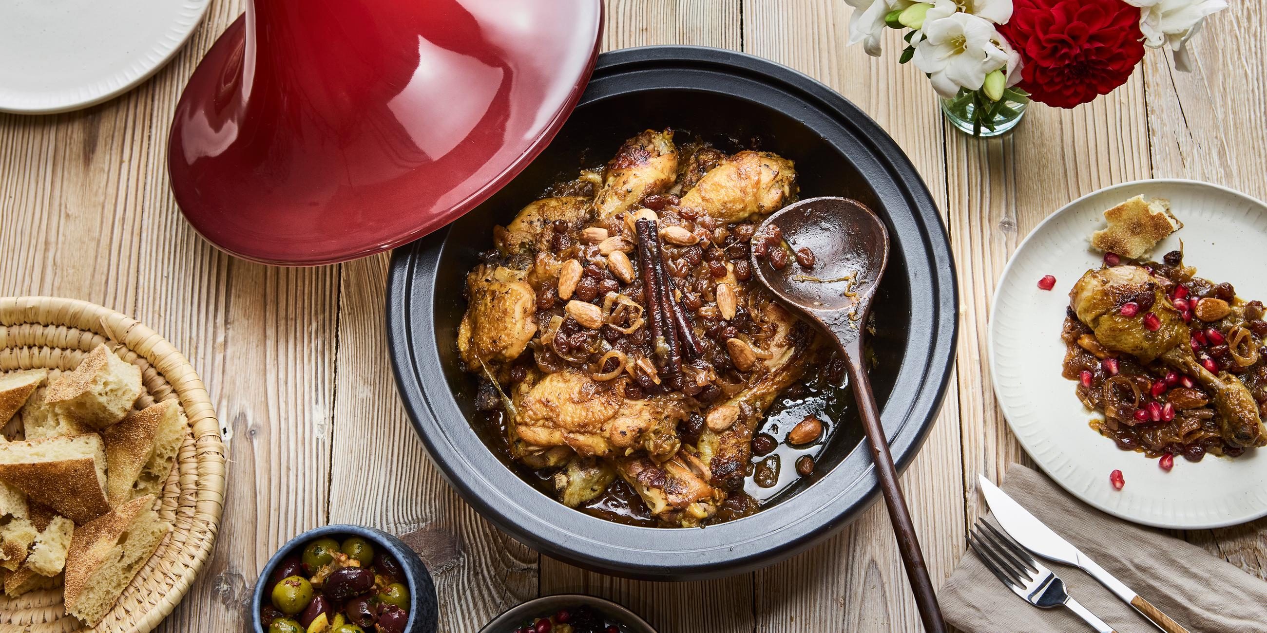 Hähnchen-Tagine mit Rosinen