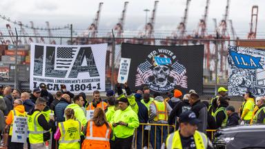 Hafenarbeiter an US-Ostküste im Streik