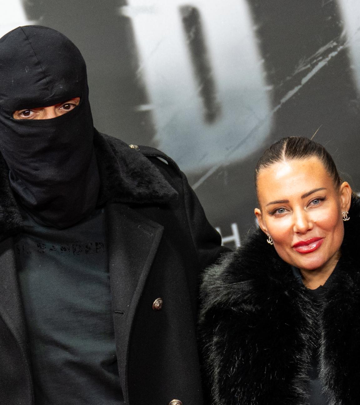 Haftbefehl (bürgerlich Aykut Anhan) und seine Frau Nina Anhan kommen zu einer Sonderaufführung der Dokumentation "Babo - Die Haftbefehl-Story" am 24.102.205 in der Astor Film Lounge in Berlin.