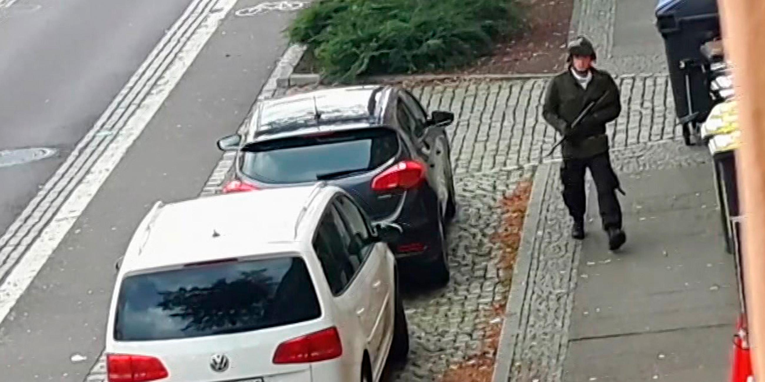 Schüsse auf offener Straße in Halle (Saale) am 09.10.2019