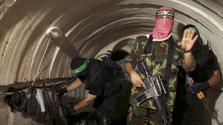 Hamaskämpfer in einem Tunnel in Gaza