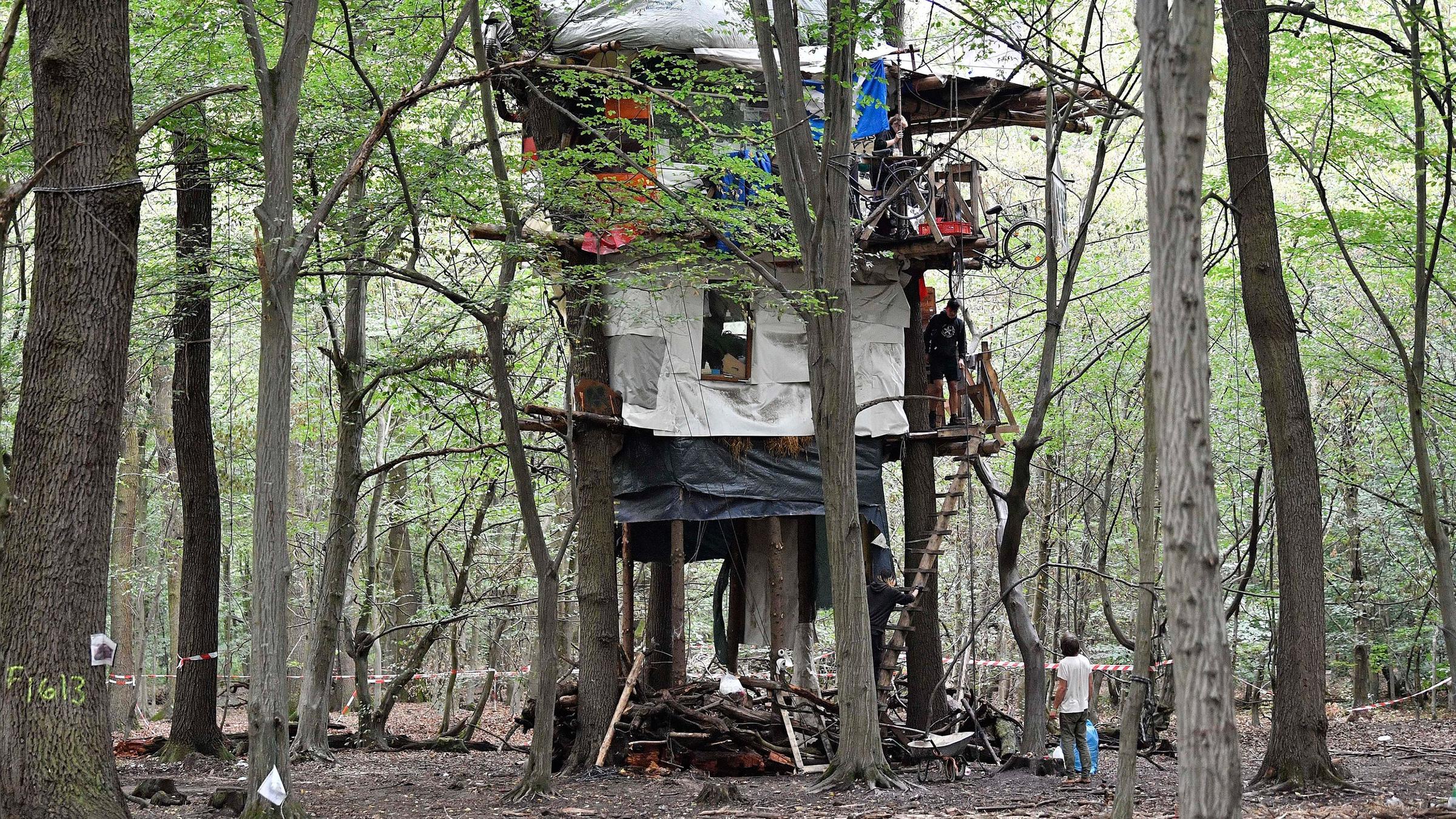 Aktivisten im Hambacher Forst
