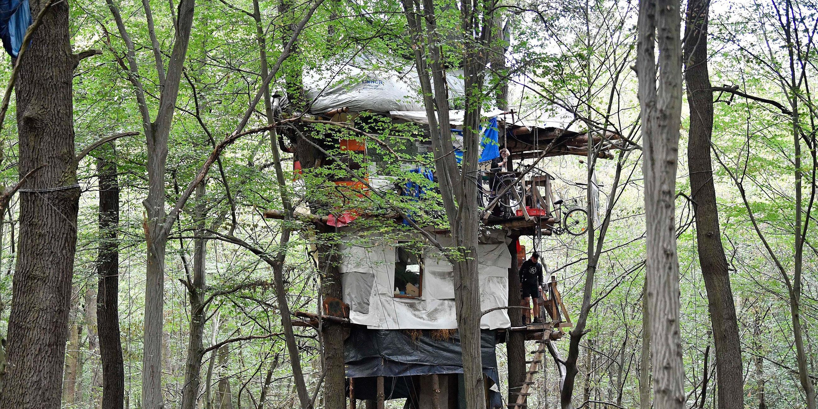 Aktivisten im Hambacher Forst
