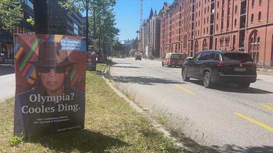 Werbeplakat für Olympia in Hamburg