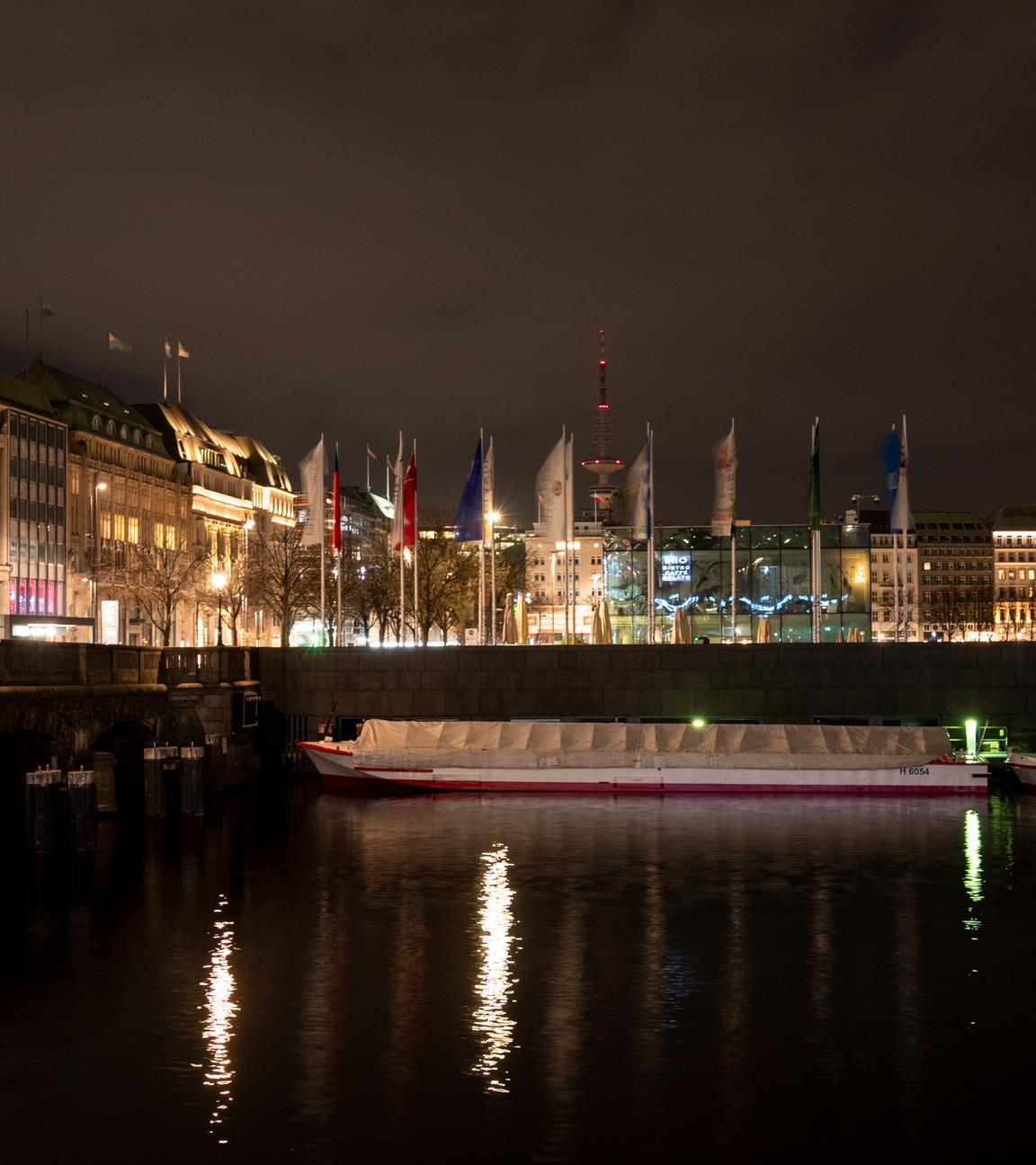 Blick auf die Binnenalster. 