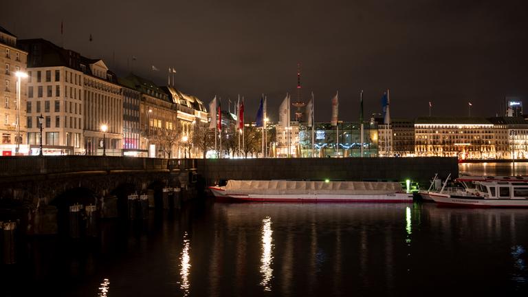 Blick auf die Binnenalster. 