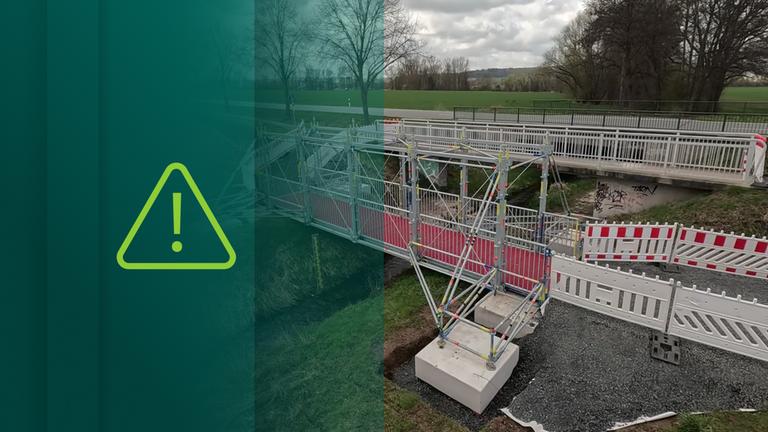 Brückenbaustelle in Friedland