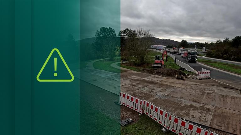 Umleitung für Schwertransporte in Breuna