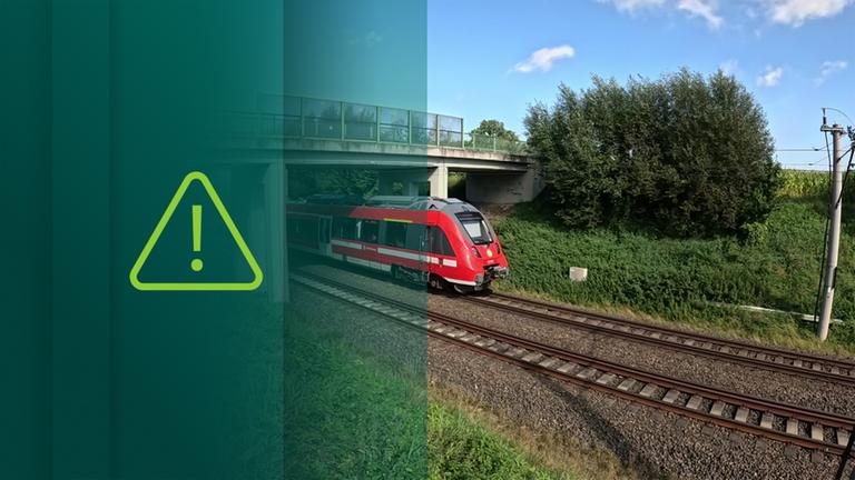 intakte Brücke der Bahn