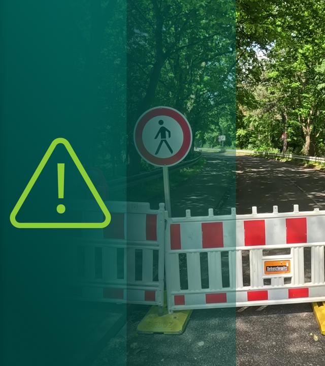 Zufahrtsstraße gesperrt