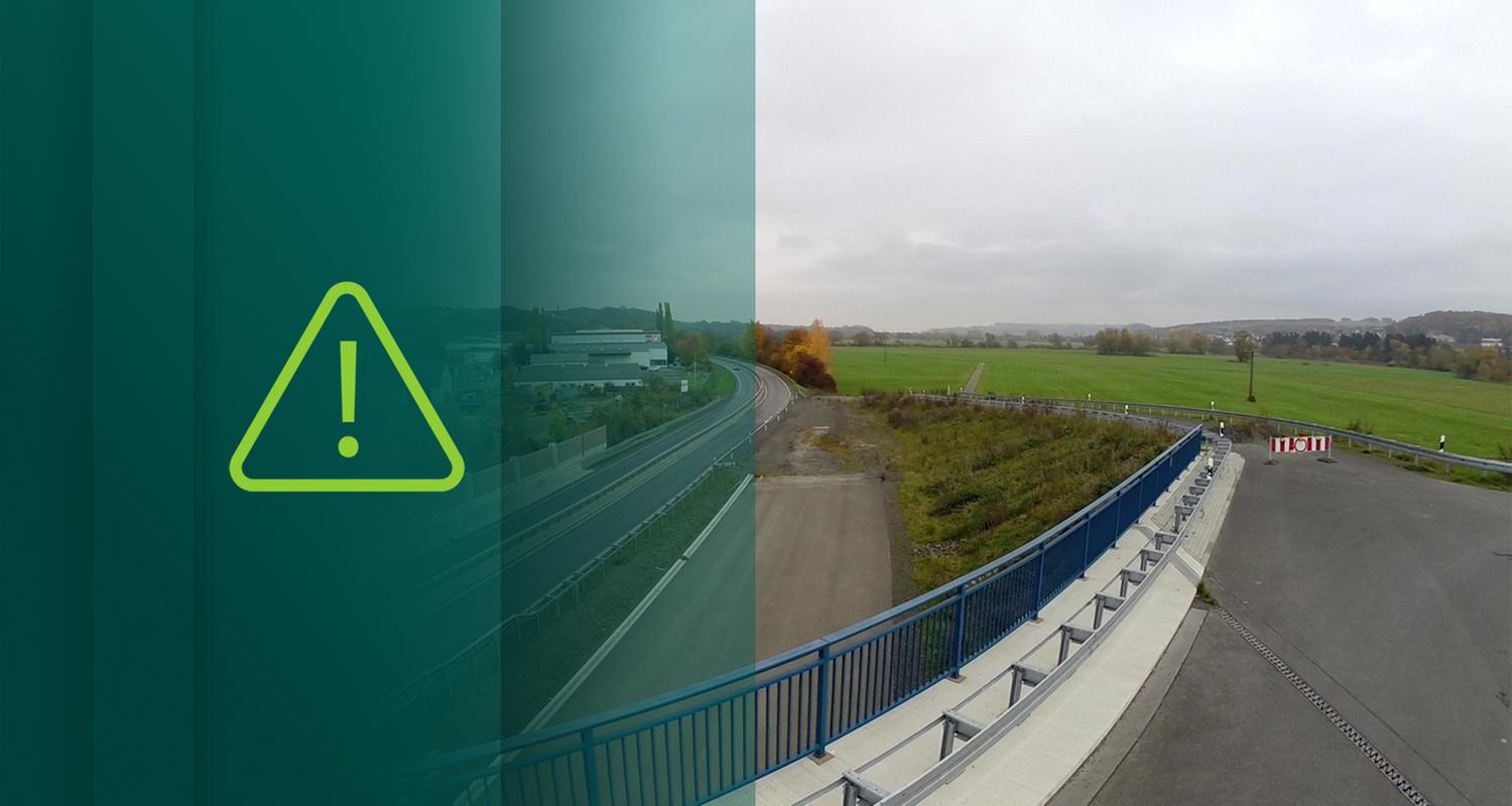 Hammer nachgehakt - Straßenanschluss einer Brücke