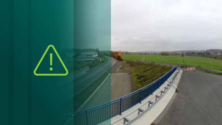 Hammer nachgehakt - Straßenanschluss einer Brücke
