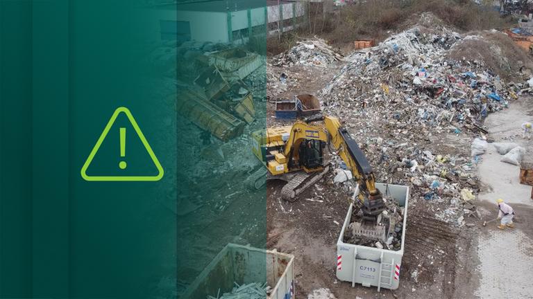 Hammer-nachgehakt Müllhalde