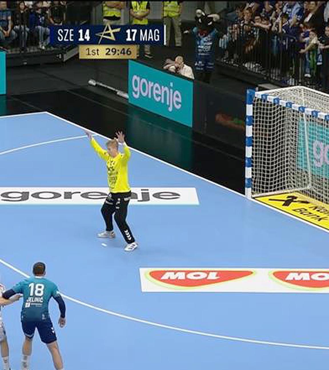 Screenshot aus Video: Handball-Champions-League, Pick Szeged, SC Magdeburg