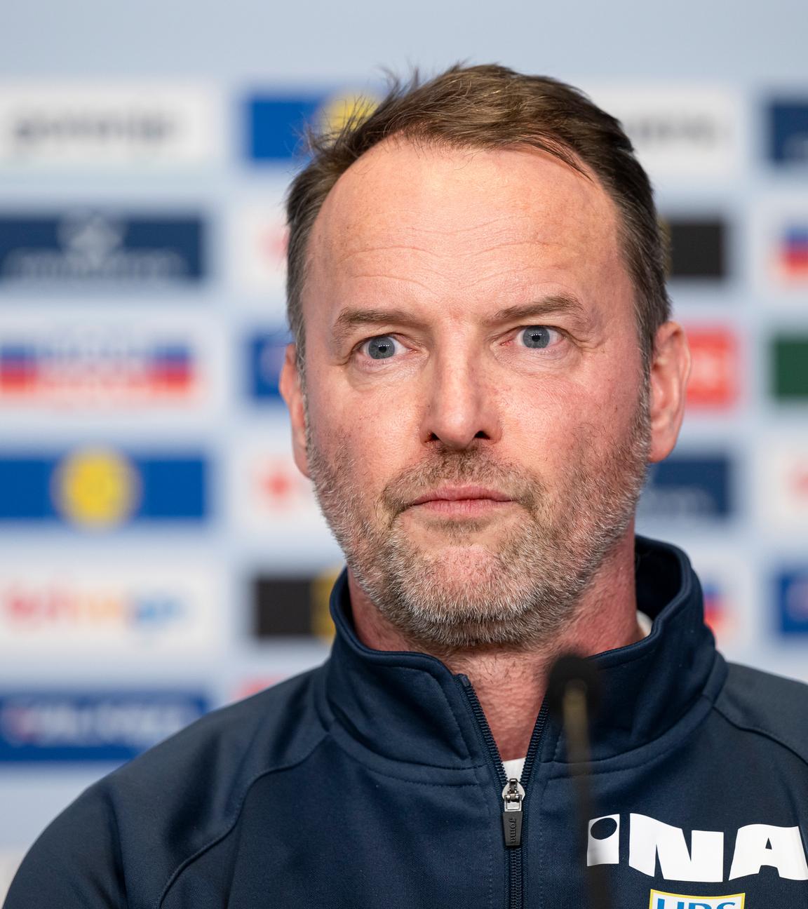 Dagur Sigurdsson, Trainer von Kroatien während einer Pressekonferenz vor dem Halbfinale Handball-EM