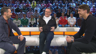 Handball-Bundestrainer Alfred Gislason und Nationalspieler Julian Köster im aktuellen sportstudio.