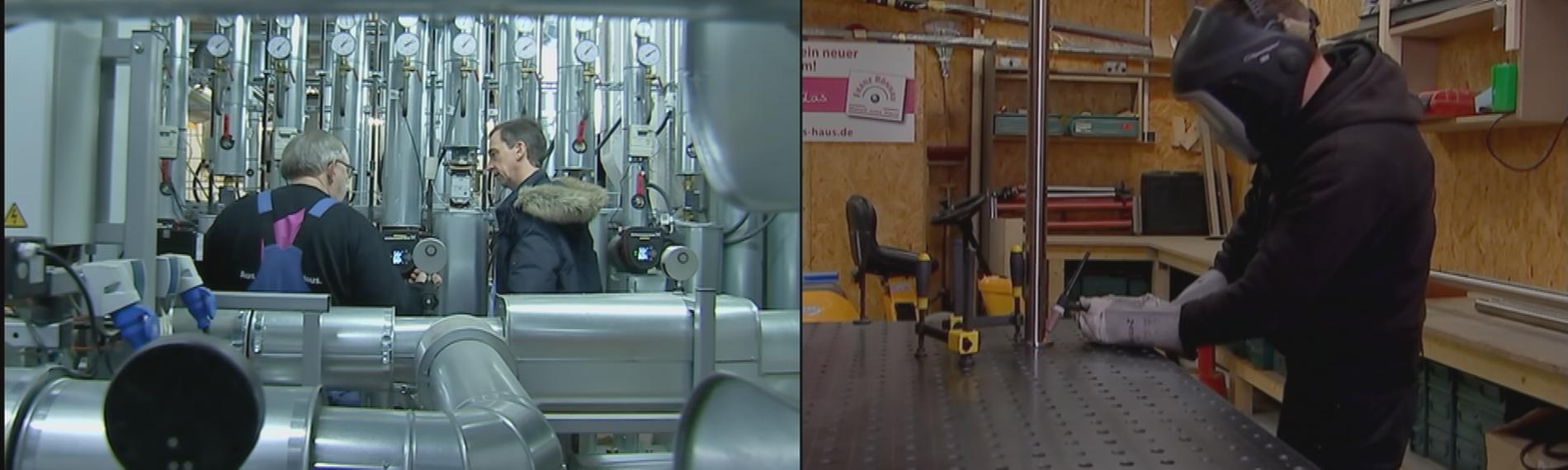 Zwei Handwerksberufe gegenübergestellt in deren Betrieb mittlerweile die 4-Tage-Woche eingeführt ist.