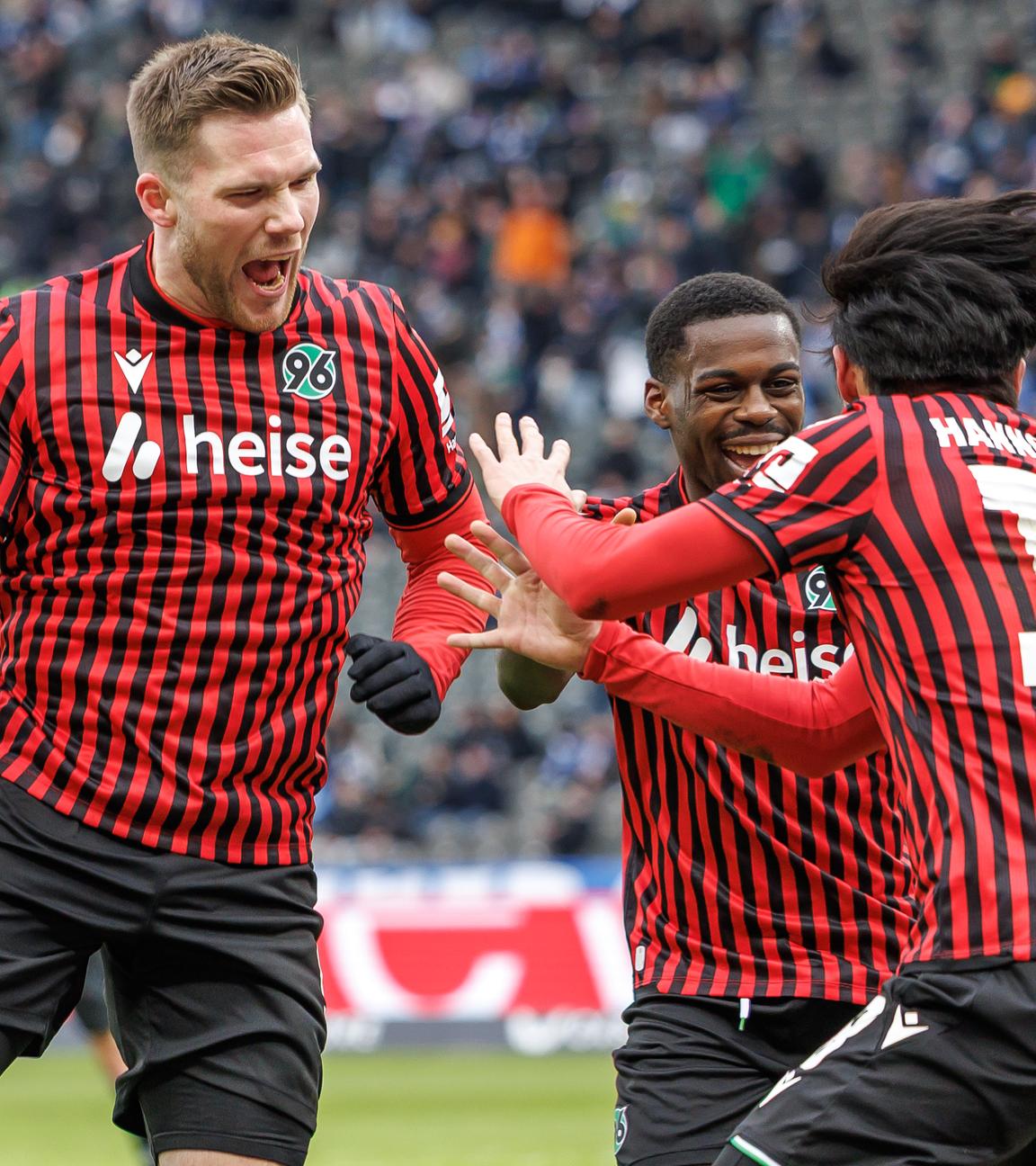 Spieler von Hannover 96 beim Torjubel