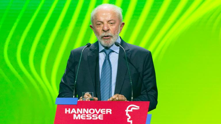 Lula da Silva bei der Eröffnungszeremonie der Hannover Messe 2026.