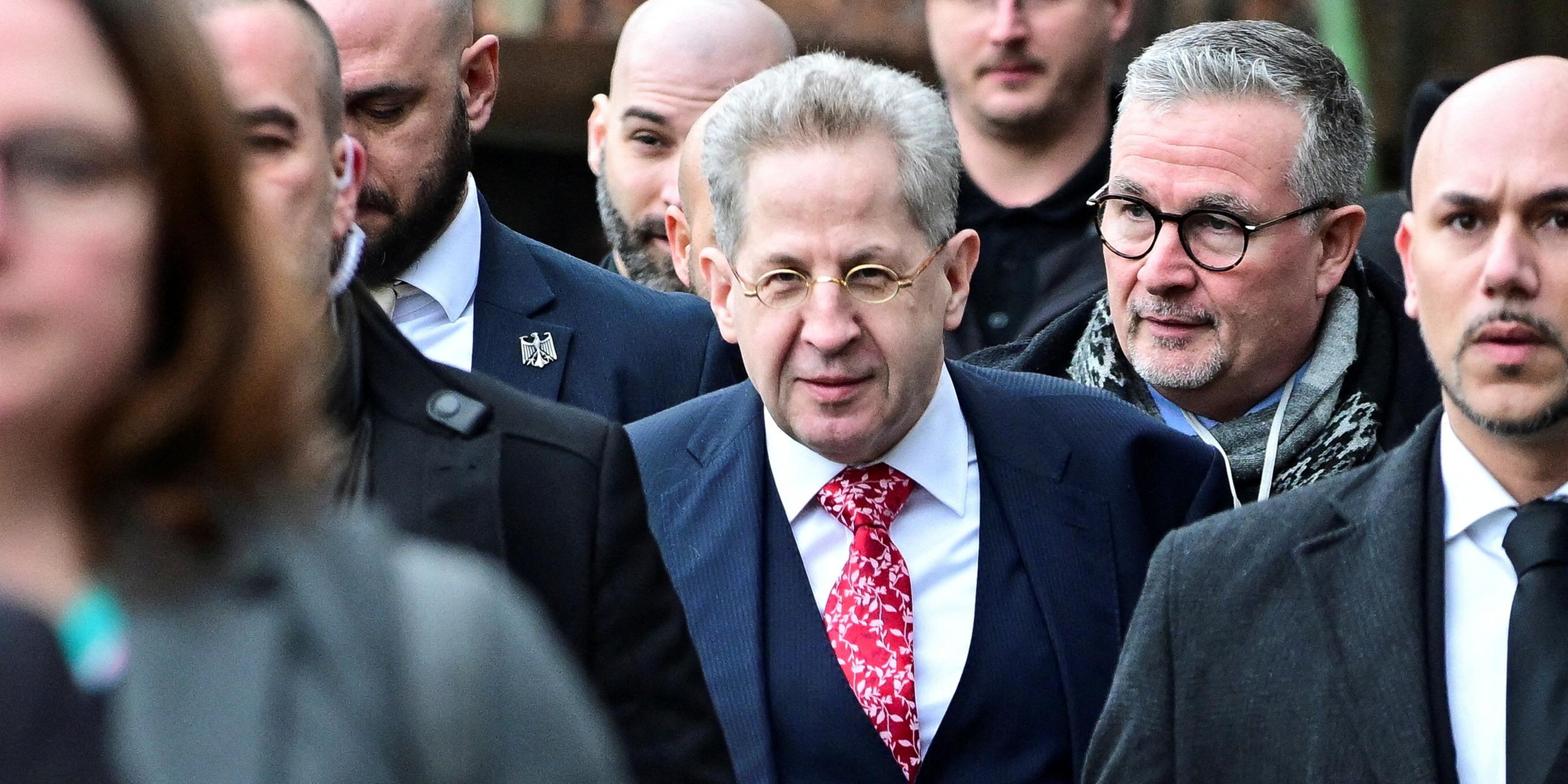 Die deutsche rechtskonservative Gruppe Werteunion und ihr Vorsitzender Hans-Georg Maaßen treffen sich am 17.02.2024 in Oberwinter, Deutschland, um eine "konservativ-liberale" Partei zu gründen.