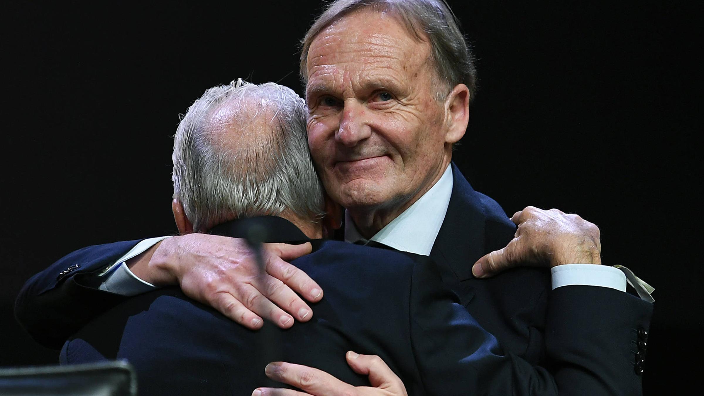 Präsident Dr. Reinhold Lunow (links) und Geschäftsführer Hans-Joachim Watzke (rechts).