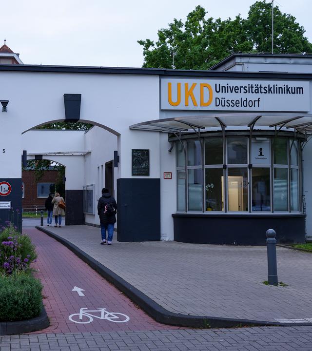 Eine Gesamtansicht des Universitätsklinikums Düsseldorf in Düsseldorf, Deutschland, am 7. Mai 2026.