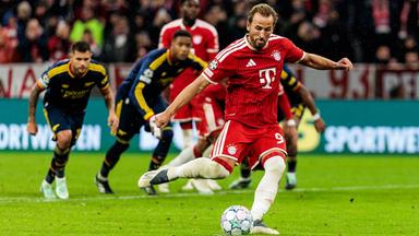 Harry Kane in Aktion im Spiel FC Bayern München gegen FC Arsenal in München.
