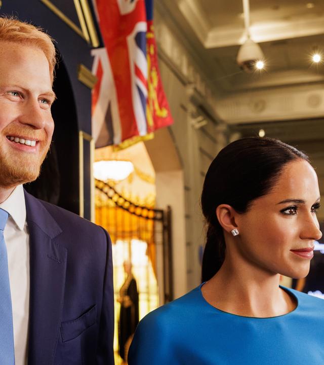 20.08.2026, Großbritannien, London: Ein undatiertes Handout, das von Madame Tussauds London am 21.08.2026 über die britische Abentur PA zur Verfügung gestellt wurde, zeigt Wachsfiguren des Herzogs und der Herzogin von Sussex die vorübergehend in die British Culture Capital Zone von Madame Tussauds in der Baker Street verlegt wurden.