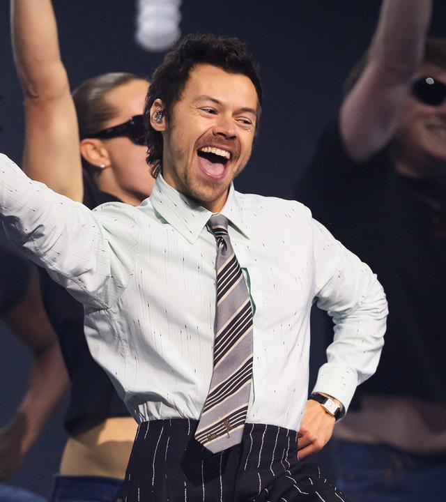 Harry Styles ist während eines seiner Konzerte zu sehen.