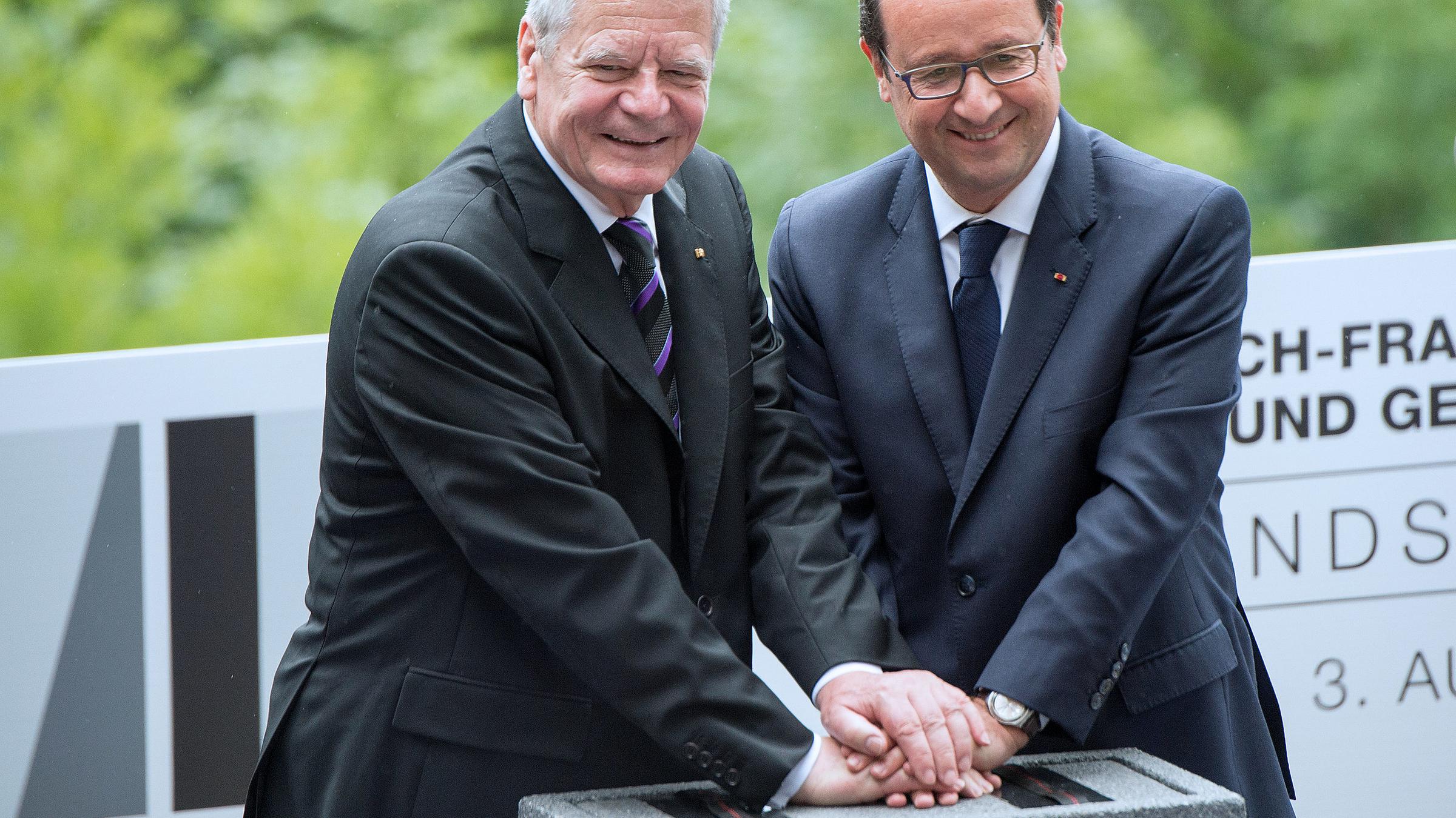 Gauck und Hollande legten Grundstein