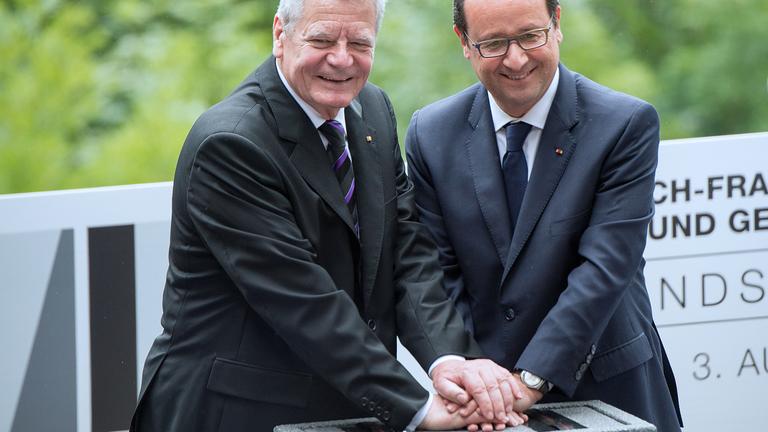 Gauck und Hollande legten Grundstein
