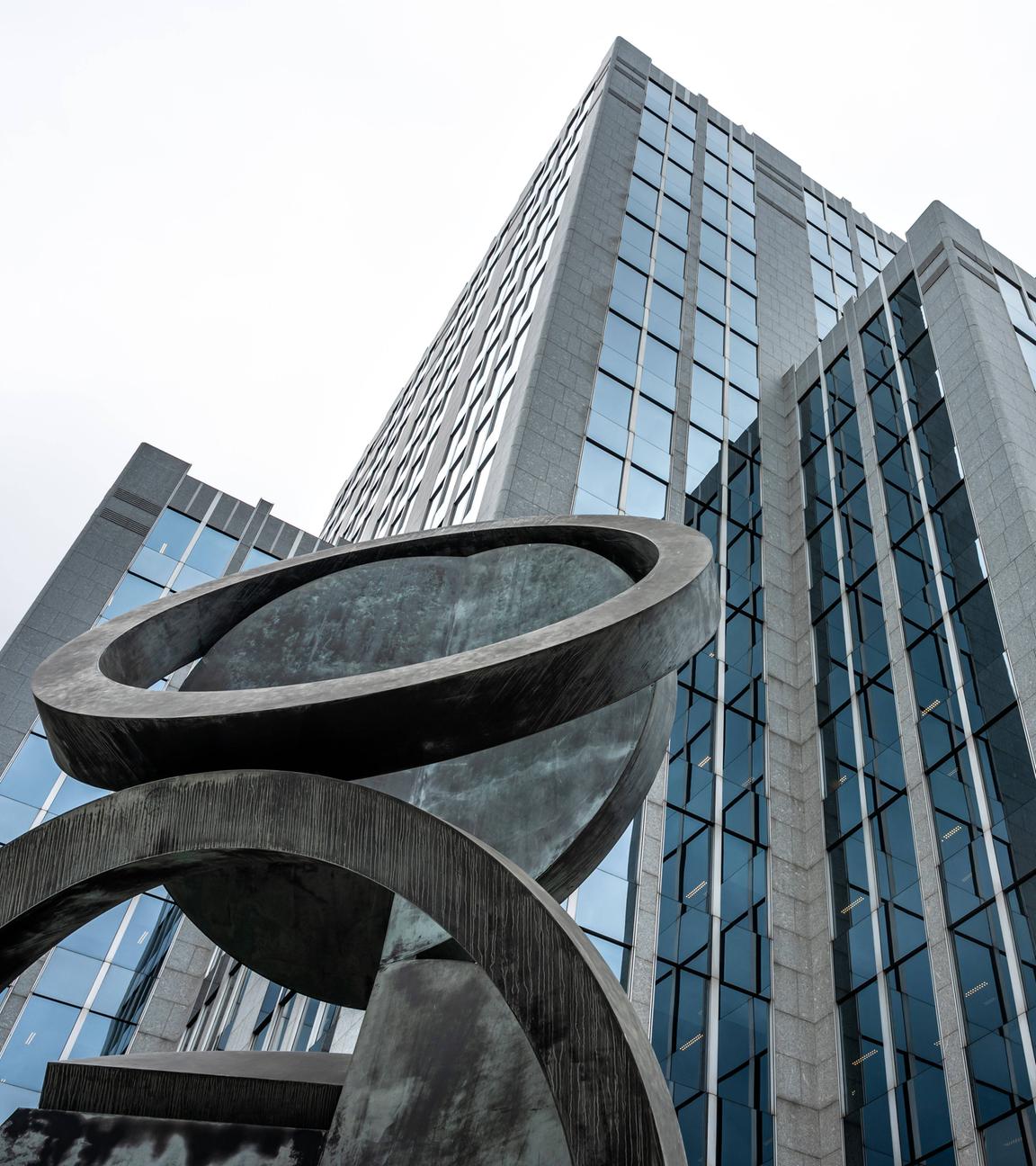 Hauptsitz des belgischen Finanzdienstleisters Euroclear in Brüssel am 22.05.2025.