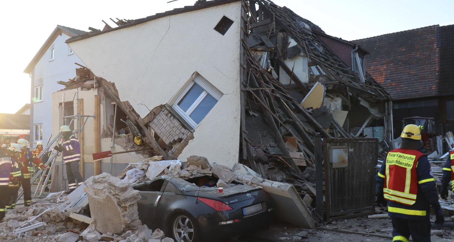 Stutensee Haus eingestürzt