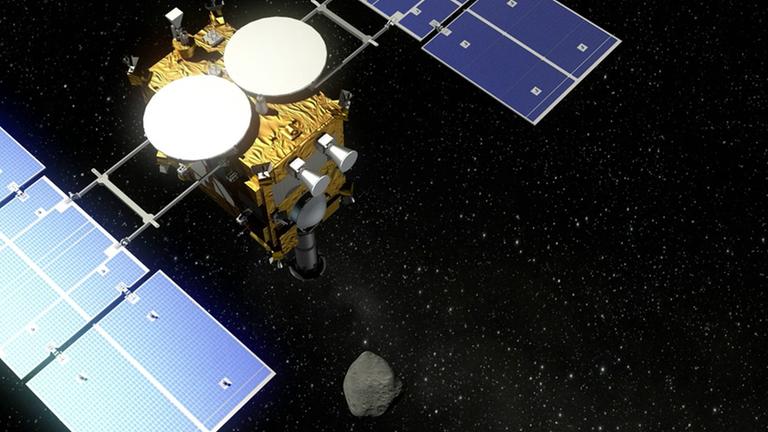 Japanische Raumsonde Hayabusa2 mit Messgerät Mascot 