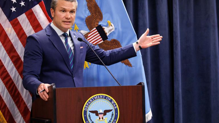 Hegseth, Admiral Cooper hold press conference at US Central Command