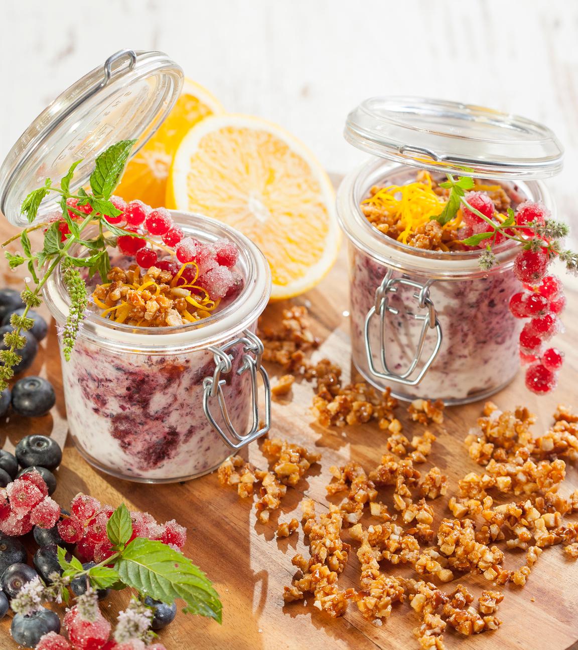 Heidelbeer-Joghurtcreme