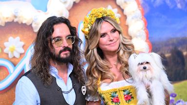 Heidi Klum und Tom Kaulitz feiern in München ihr eigenes Oktoberfest. Auch Hund Fritz ist dabei.