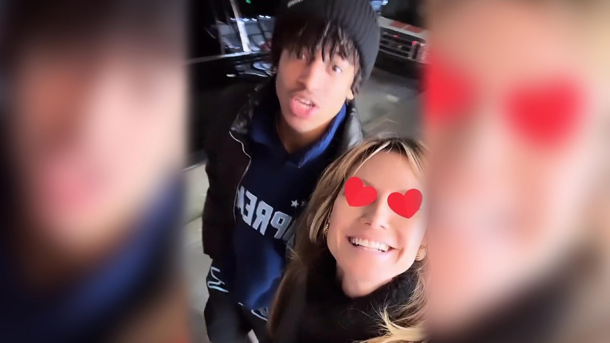 Model Heidi Klum mit Sohn Henry