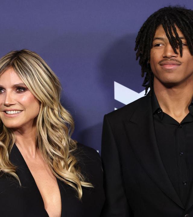 Heidi Klum mit ihrem Sohn Henry Klum bei den AMAs
