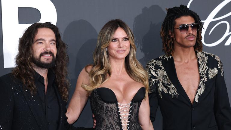 Heidi Klum mit Mann Tom Kaulitz und Sohn Henry bei der amfAR Gala in Cannes