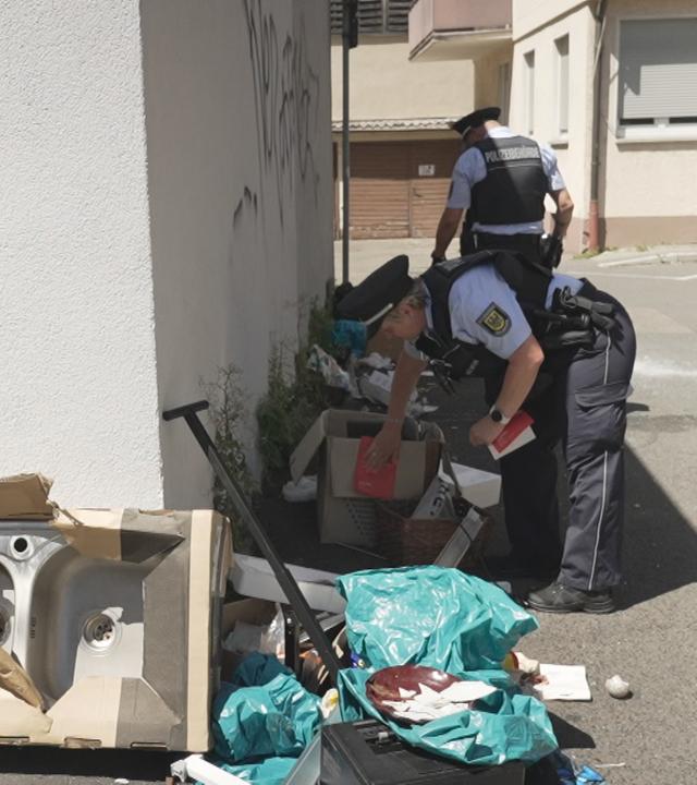 Heilbronn vermüllt - Polizei kontrolliert Müll