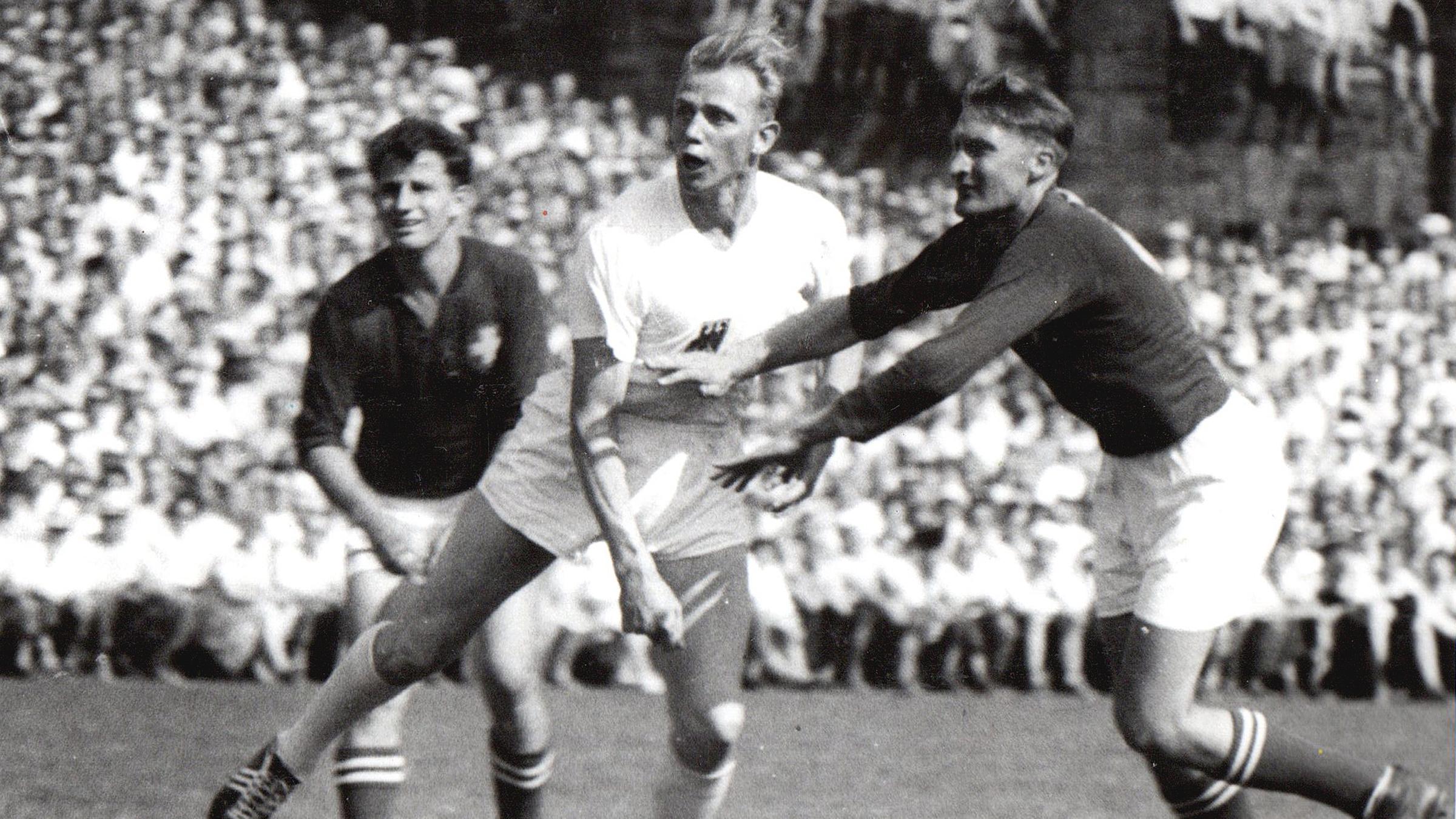 Heinrich Dahlinger im Wurf.