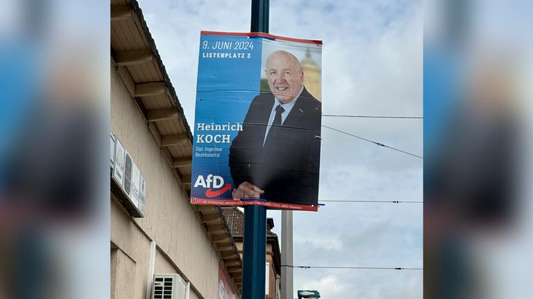 Wahlplakat der AfD mit Heinrich Koch