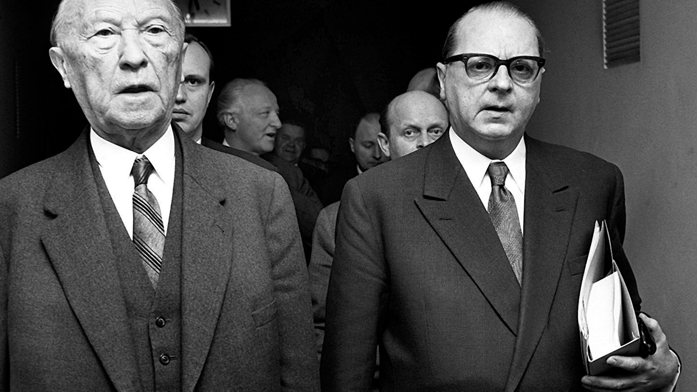 Archiv: Heinrich von Brentano mit Konrad Adenauer 1963