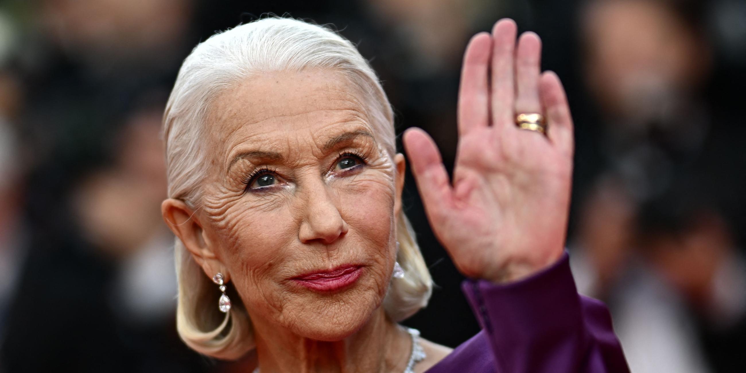 Helen Mirren auf dem roten Teppich beim Cannes Filmfestival 2024