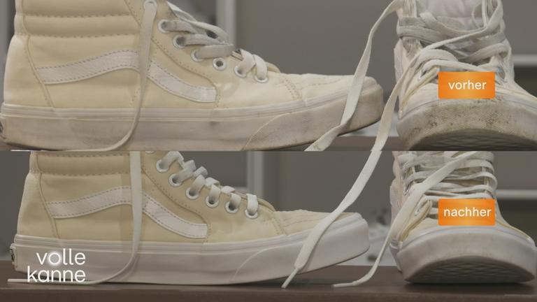 Helle Sneaker richtig putzen