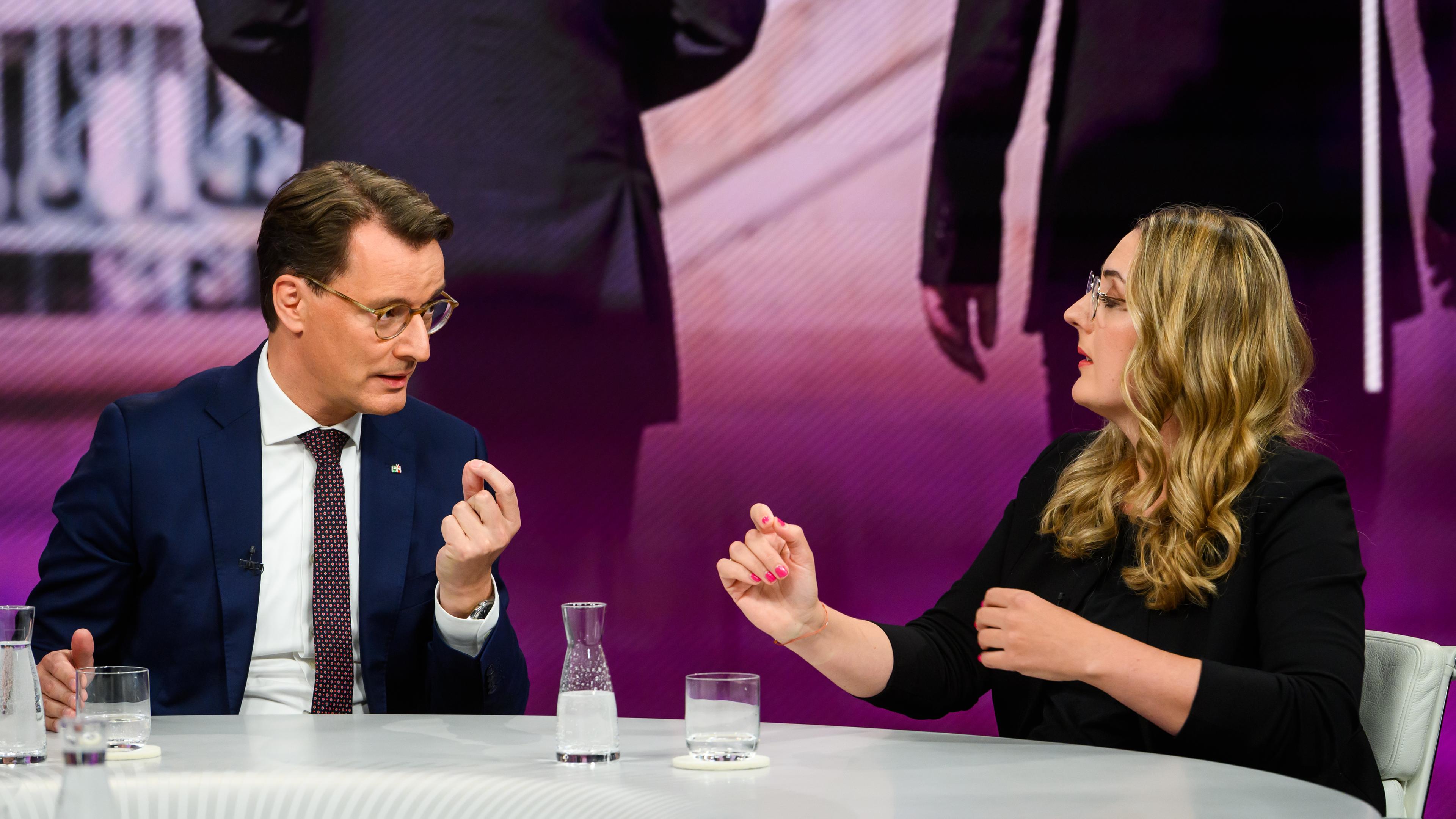 Hendrik Wüst bei Maybrit Illner