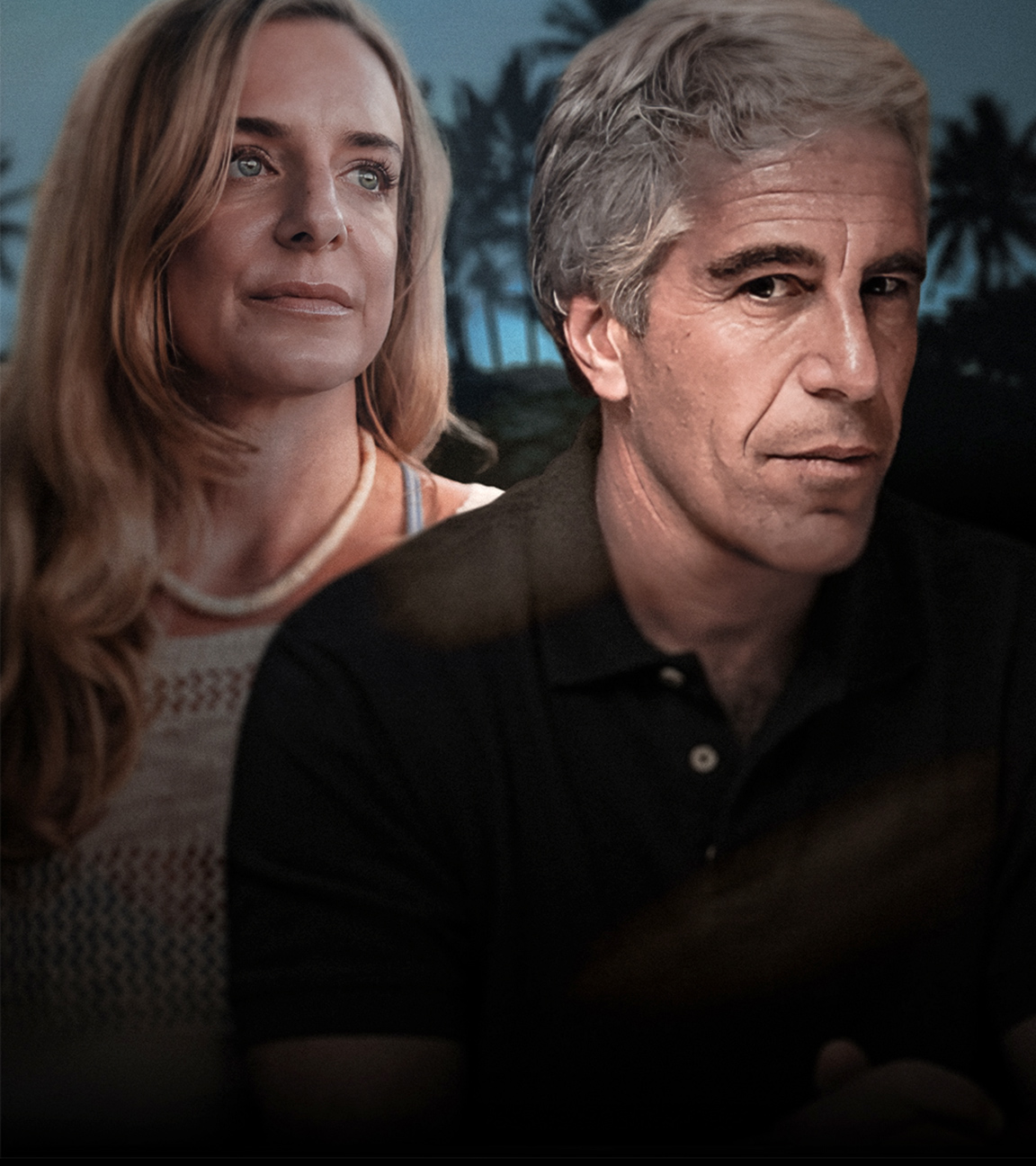 Montage von Jeffrey Epstein mit den Opfern Ashley Rubright und Lisa Phillips