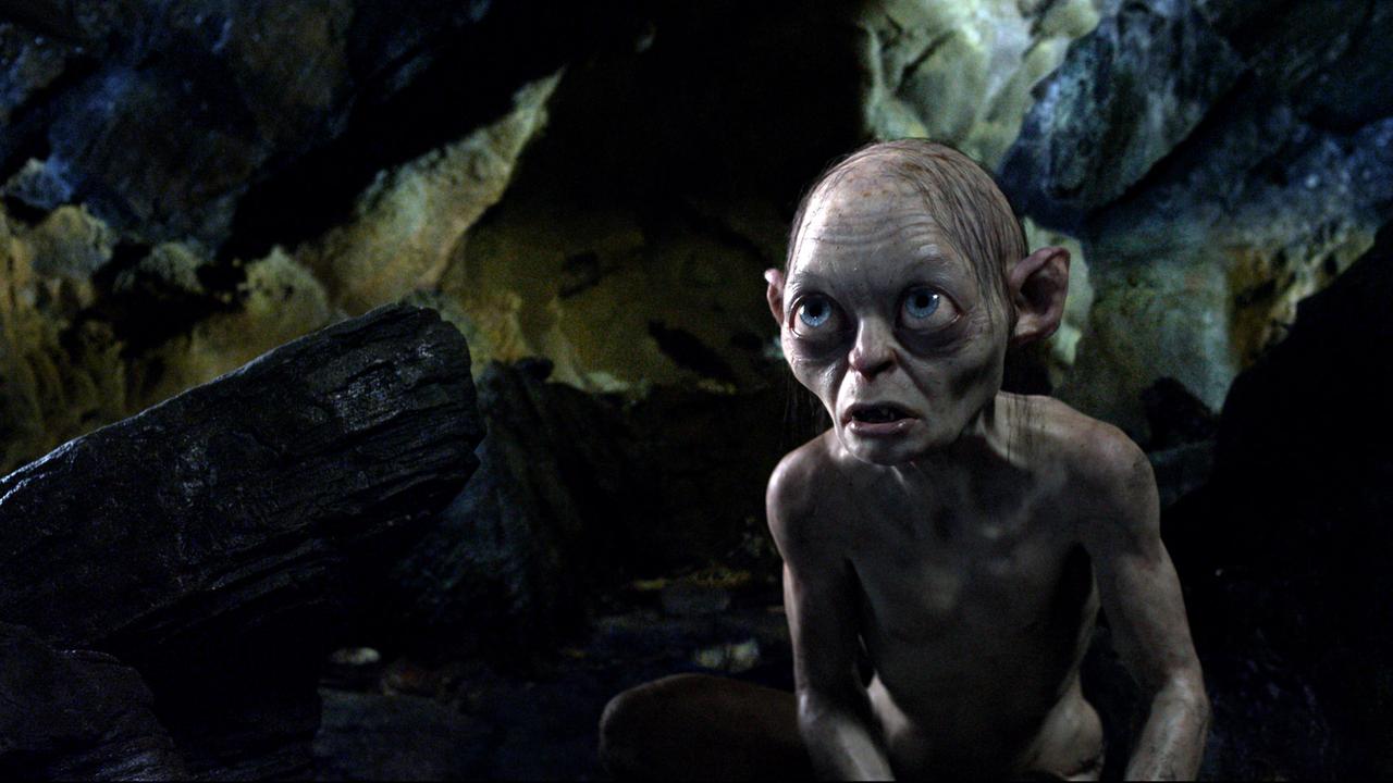 Der Charakter Gollum aus Herr der Ringe von einer Höhle